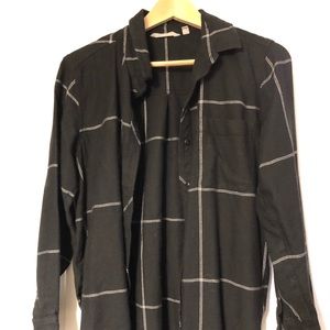 Athleta plaid button down